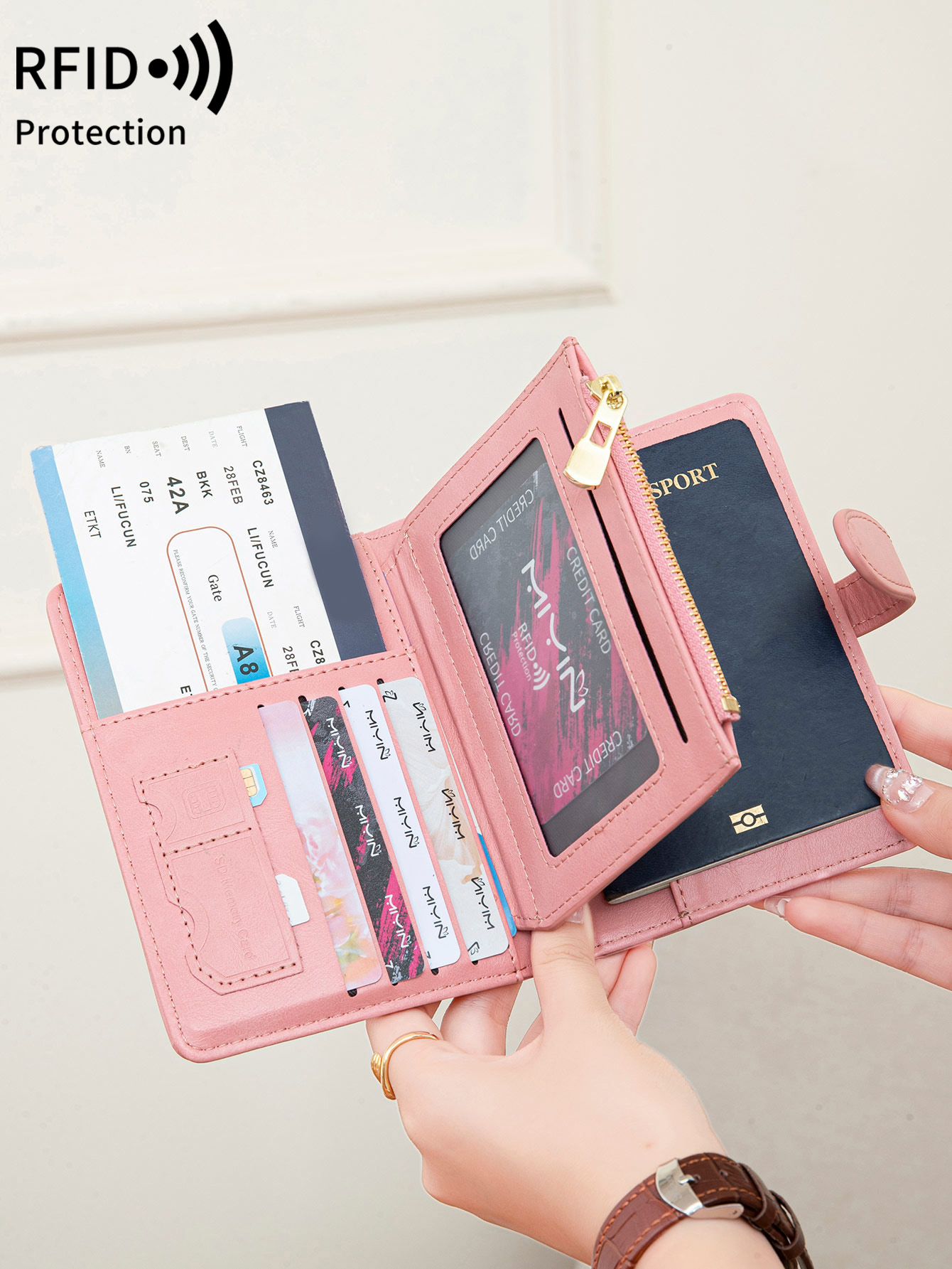 Travel Accessories Wallet - Wielofunkcyjny portfel na paszport z ochroną